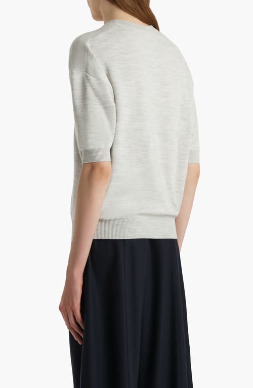 Khaite Faye Short Sleeve Sweater In Gray
