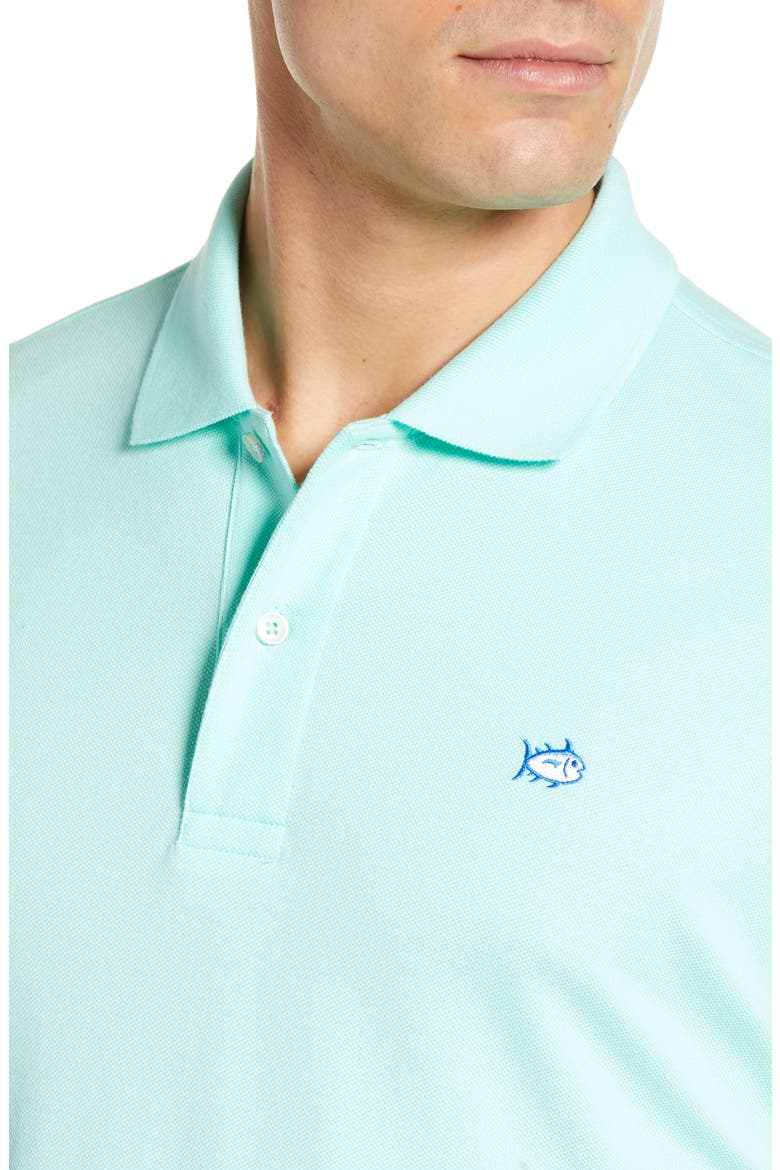 Skipjack Micro Piqué Stretch Cotton Polo, Alternate, color, OFFSHORE GREEN