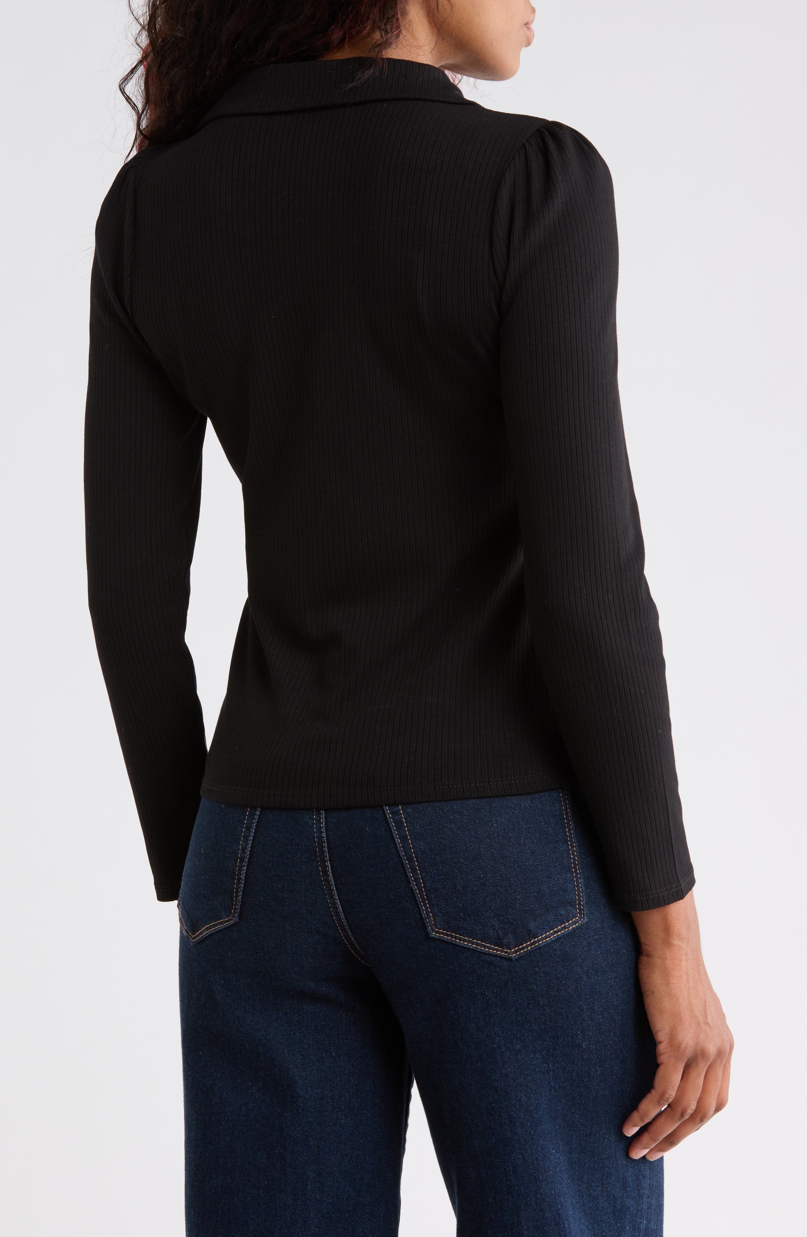 Rib Long Sleeve Top