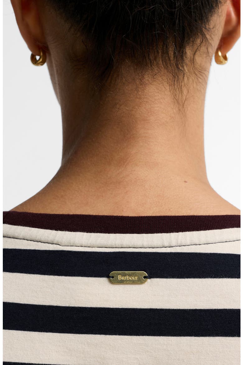 Woodhouse Striped Long Sleeve Cotton Top, Alternate, color, DARK NAVY/ BIRCH