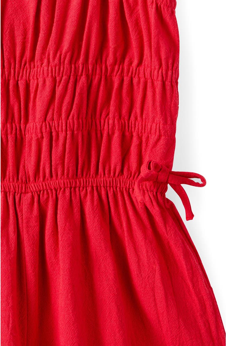 Cotton On Kids Kid's Shirred Bow Jumpsuit, Alternate, color, Varsity Red