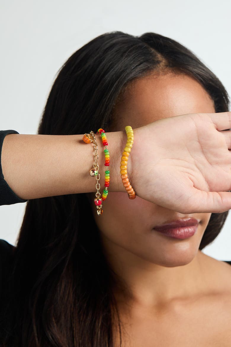 'Trick or Treat' Charm Bracelet, Alternate, color, Gold