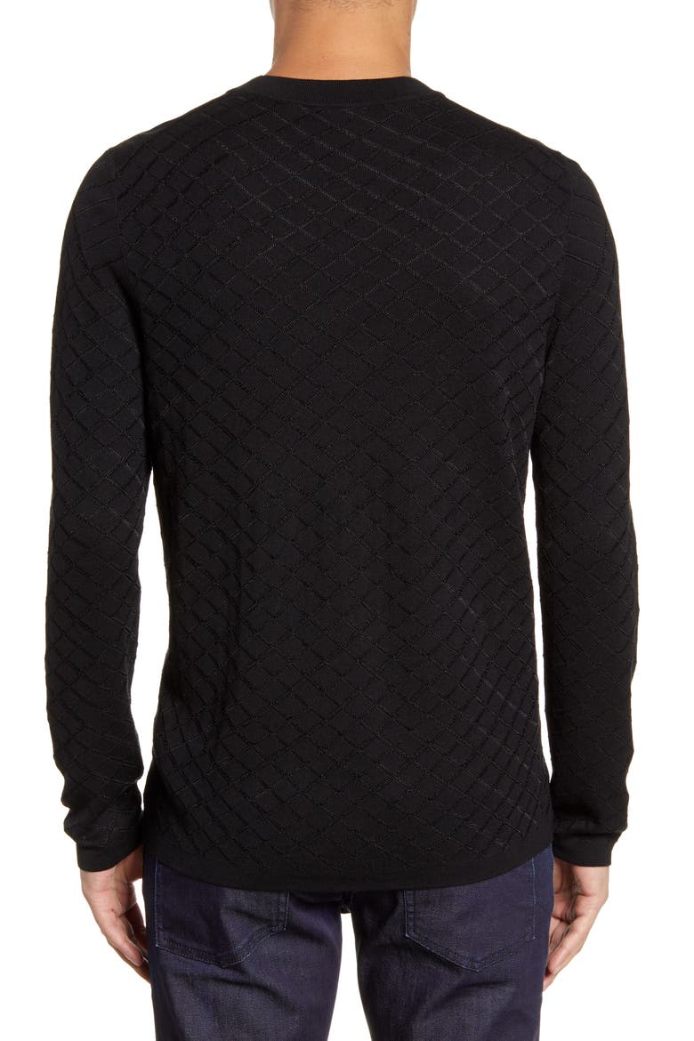Scamun Slim Fit Sweater, Alternate, color, BLACK