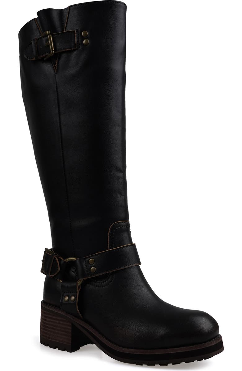 Candie's Reecie Knee High Boot, Main, color, Brown Leather