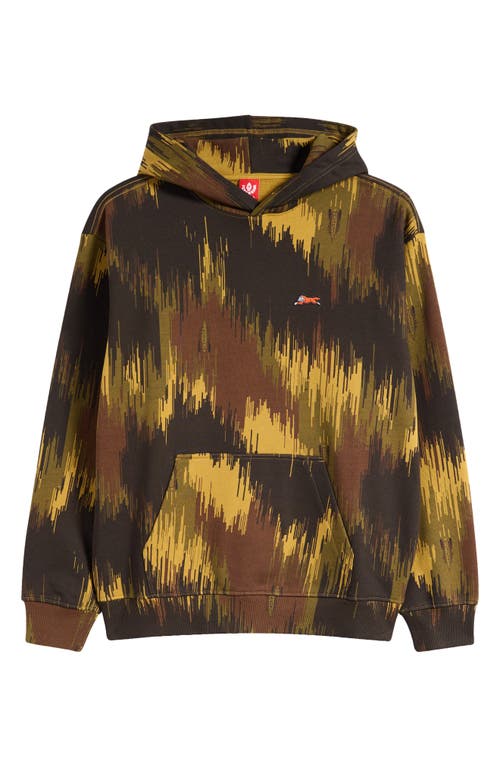 Icecream Drip Camo Pullover Hoodie In Brown
