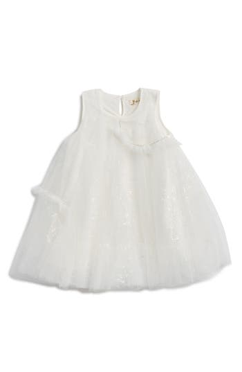Shop Doe A Dear Kids' Iridescent Sheer Dress In White