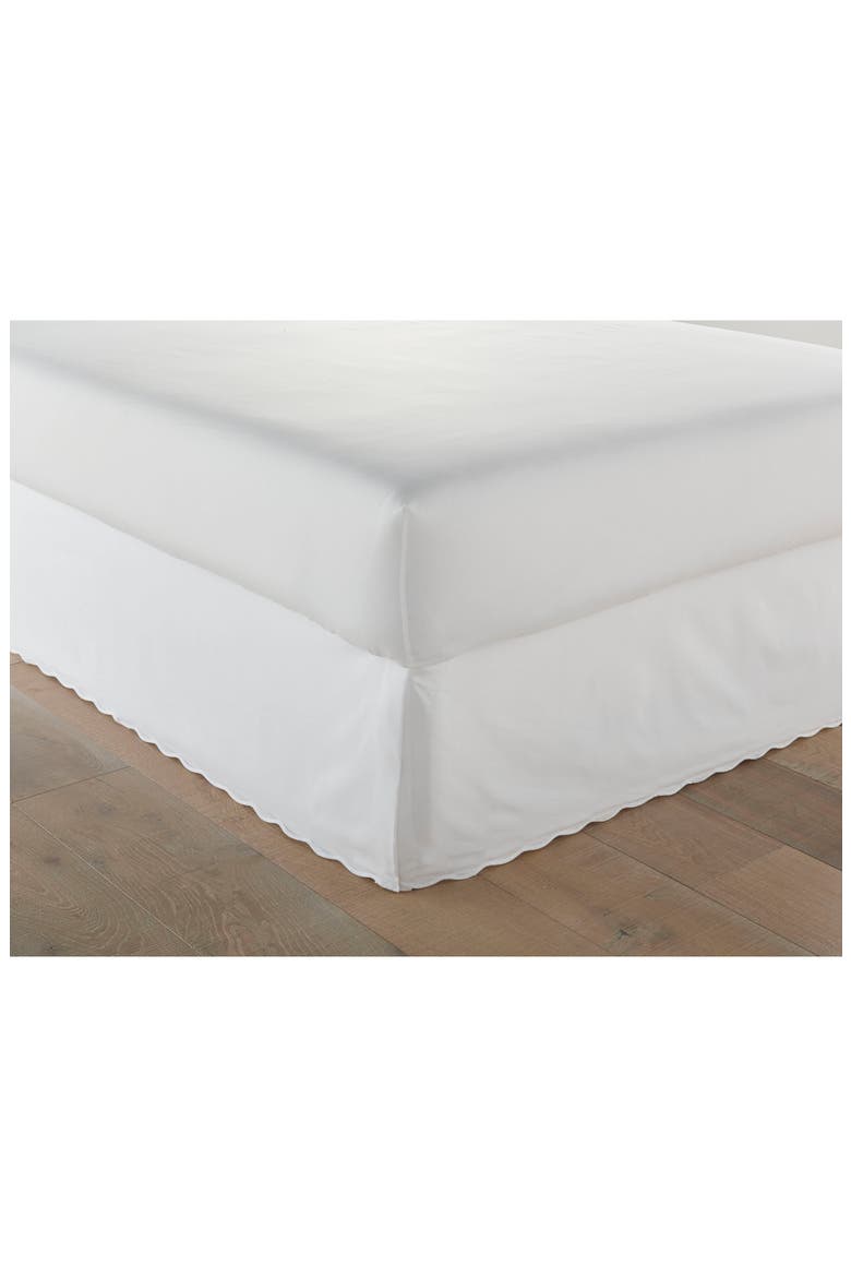 Scalloped Hem Cotton Weave Bedskirt, Alternate, color, WHITE