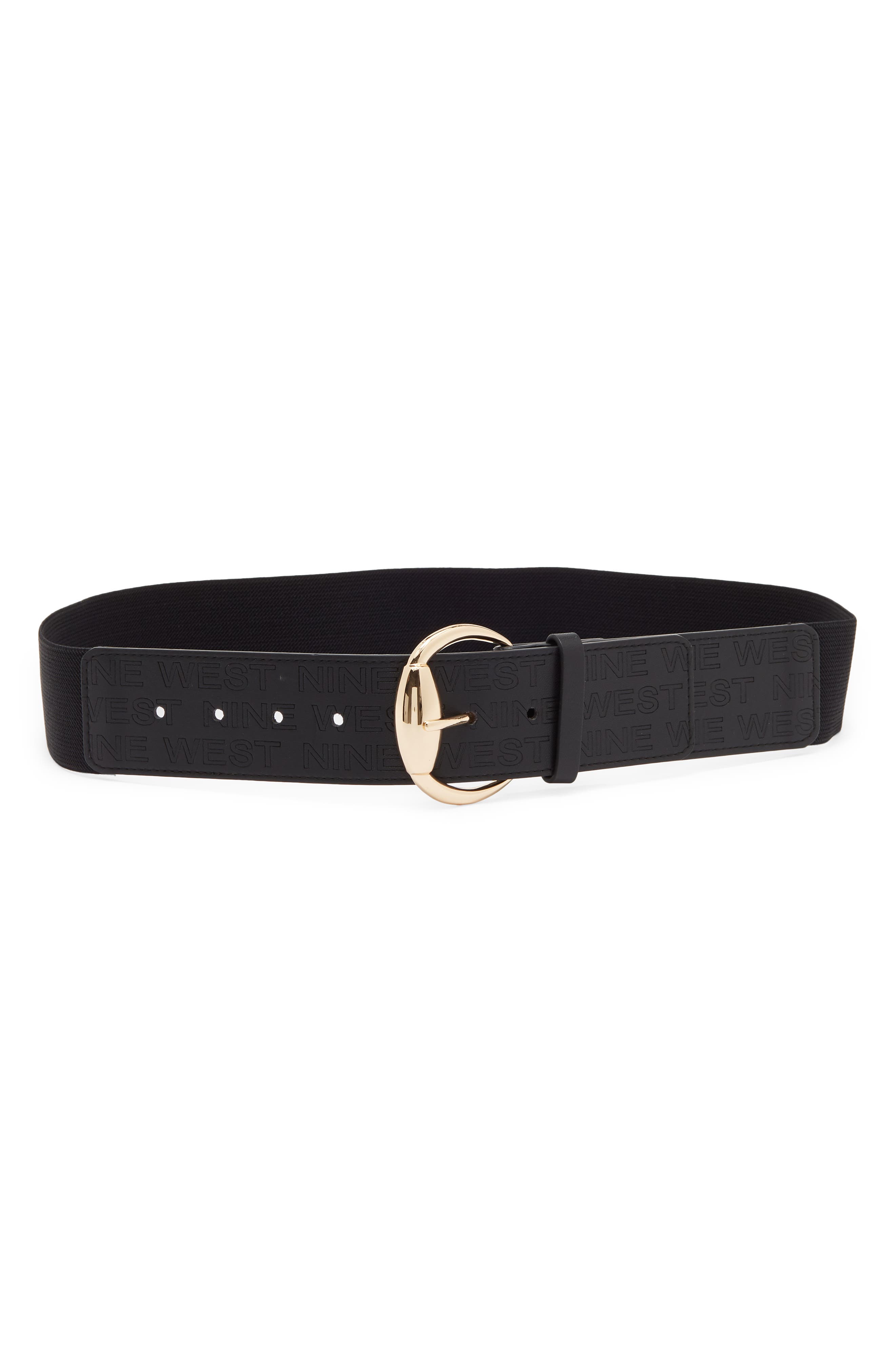 Gleaming Buckle Wide Belt