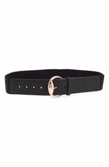 Gleaming Buckle Wide Belt
