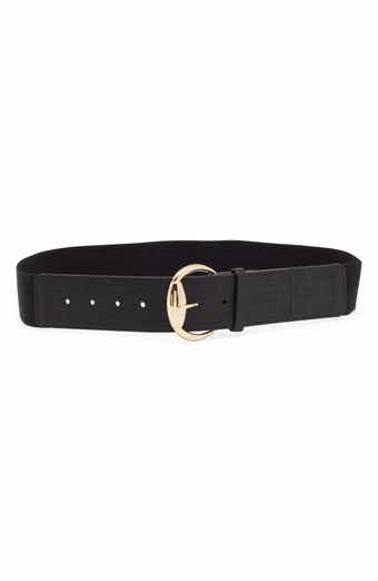 Gleaming Buckle Wide Belt