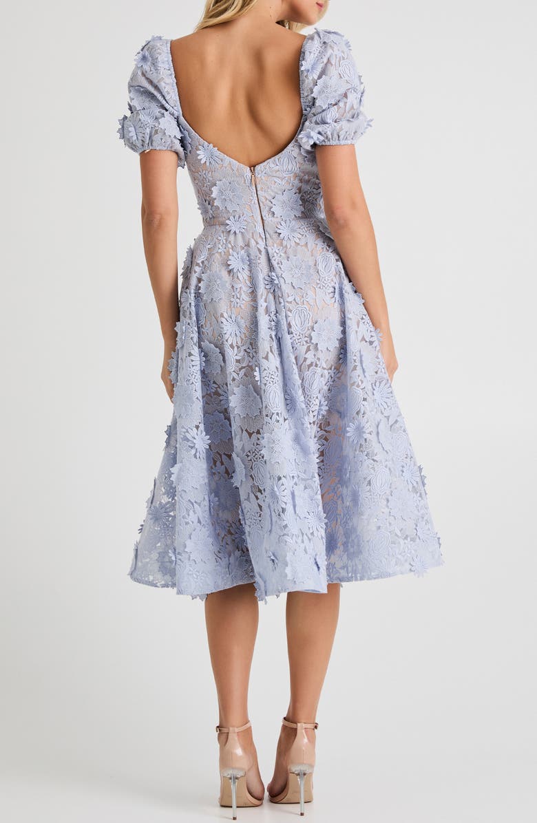 HELSI Mallory Floral Appliqué Cocktail Dress, Alternate, color, Sky
