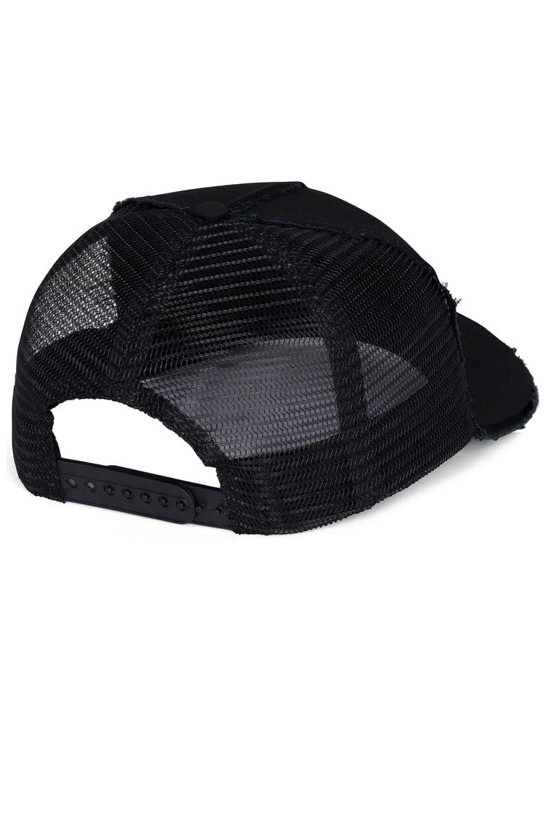 Jilly Crystal Mini Butterfly Trucker Hat, Alternate, color, Black
