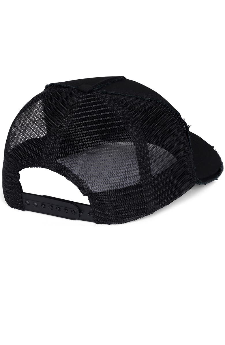 Lauren Moshi Jilly Crystal Mini Butterfly Trucker Hat, Alternate, color, Black