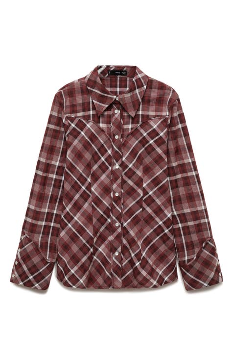 Multi Plaid No. 1 Women's Crop Tee