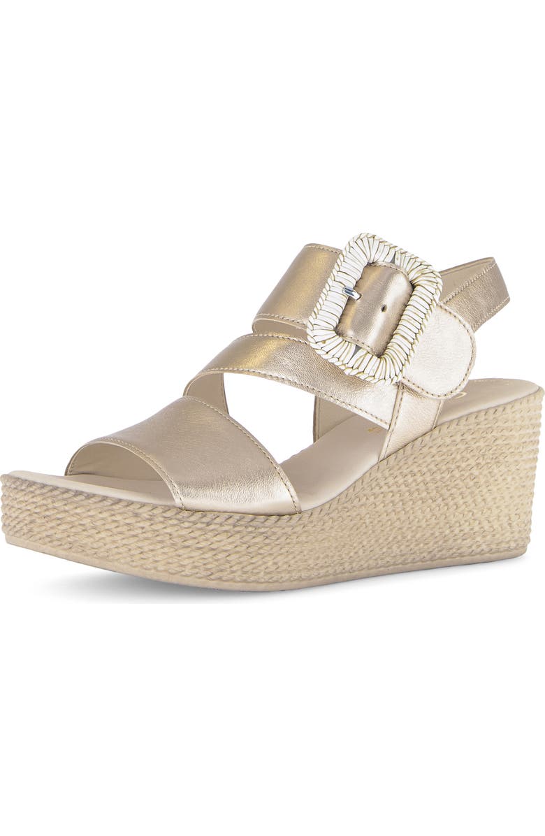 Gabor 84.771 Platform Wedge Sandal, Main, color, Champagne
