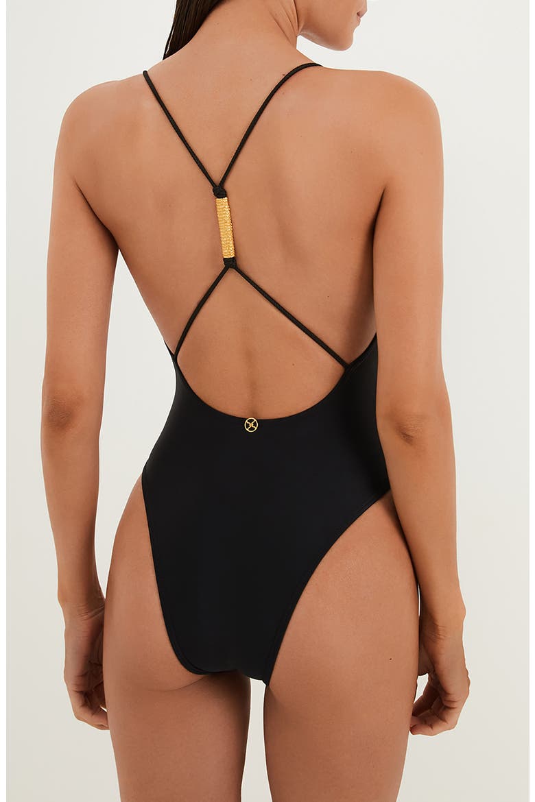 Stacy One-Piece Swimsuit, Alternate, color, BLACK