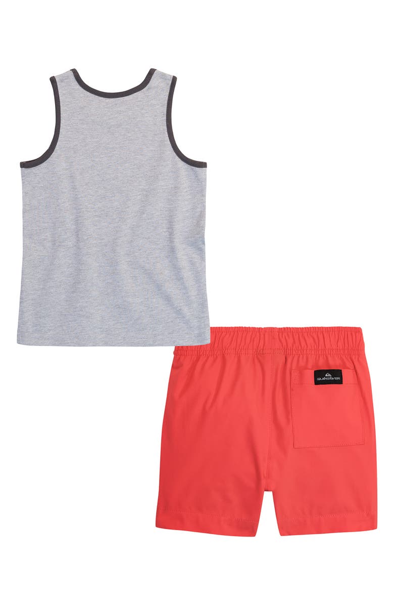 Quiksilver Kids' Graphic Tank & Shorts Seet, Alternate, color, Grey