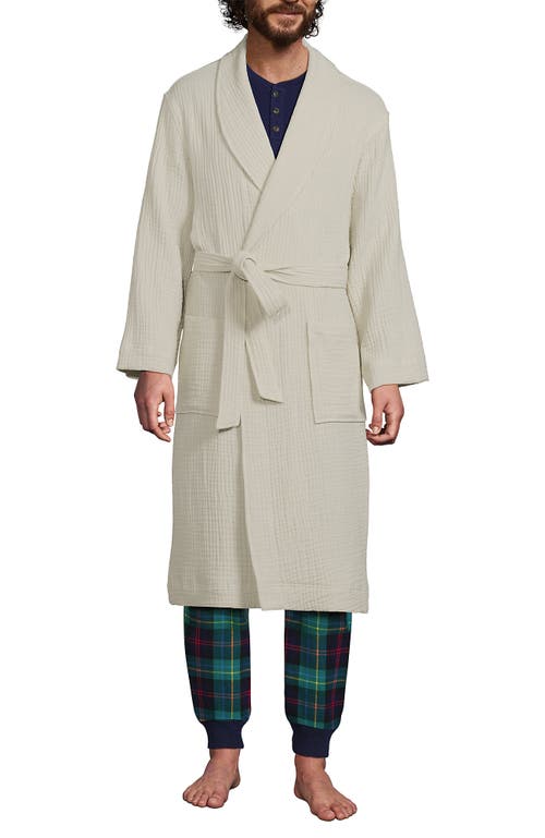 LANDS' END LANDS' END CALF LENGTH GAUZE ROBE