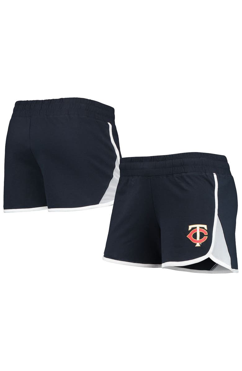 New Era Women's New Era Navy Minnesota Twins Stretch French Terry Shorts, Main, color,