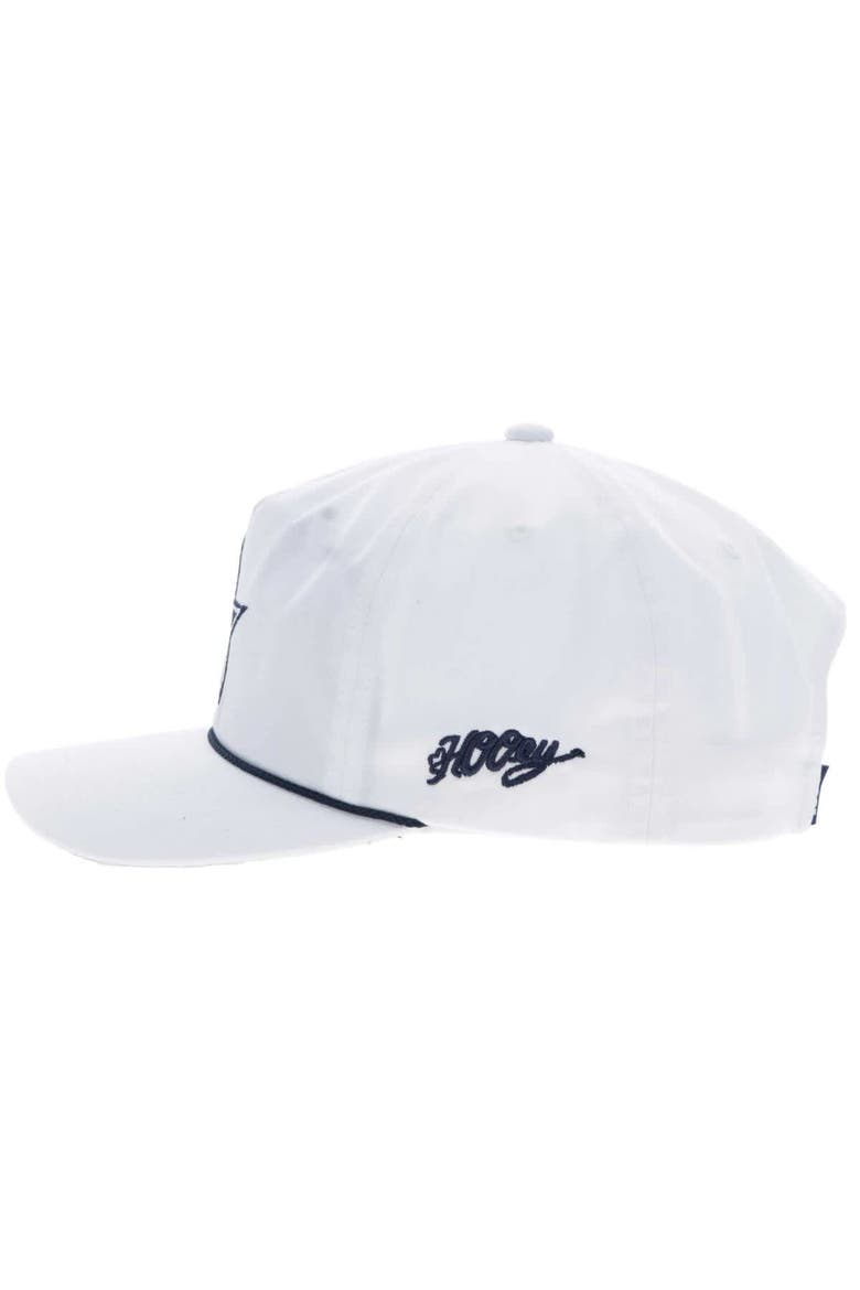 Men's HOOey White Dallas Cowboys Star Logo Rope Adjustable Hat, Alternate, color, White