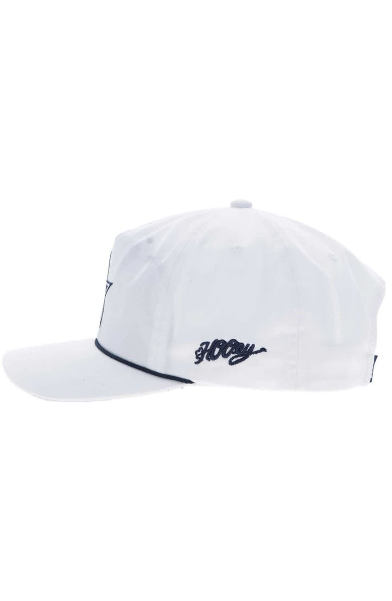 HOOEY Men's HOOey White Dallas Cowboys Star Logo Rope Adjustable Hat, Alternate, color, White