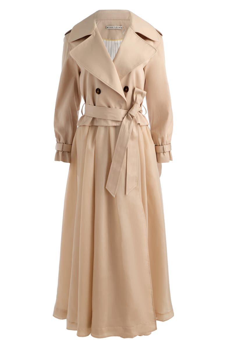 Alice + Olivia Nevada Double Breasted Jacket, Alternate, color, Latte