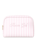 Untamed Petals Flower Girl Striped Cosmetic Bag