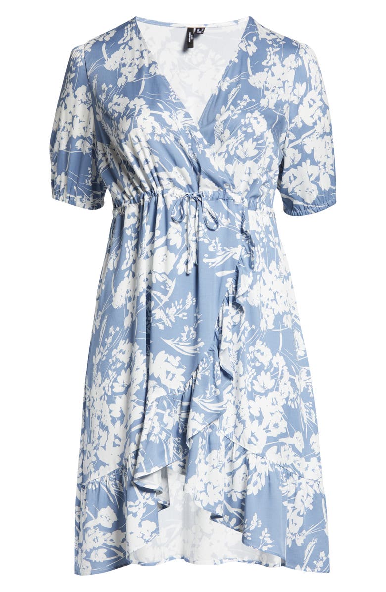 VERO MODA CURVE Lexie Floral Wrap Front Dress, Alternate, color,
