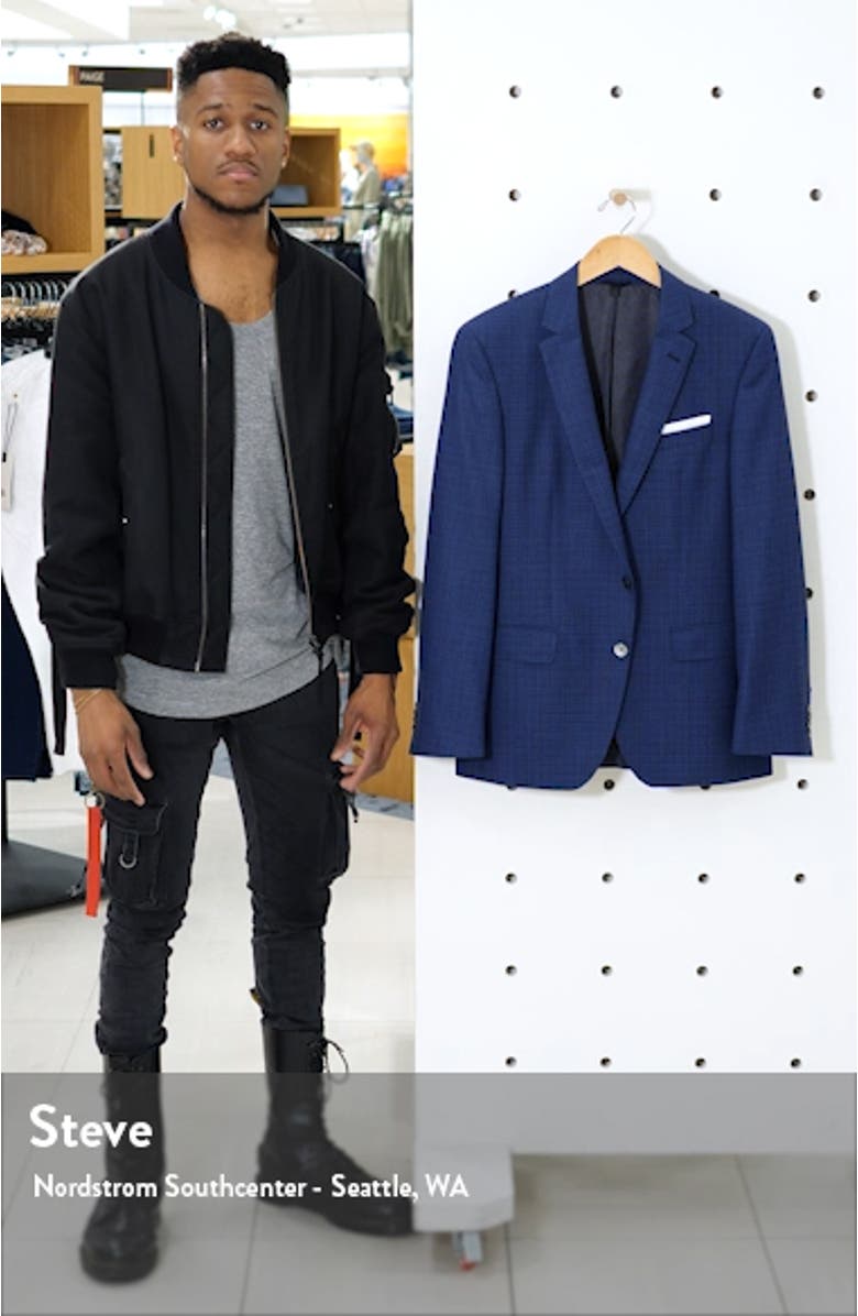 Hutsons Trim Fit Check Wool Sport Coat, sales video thumbnail