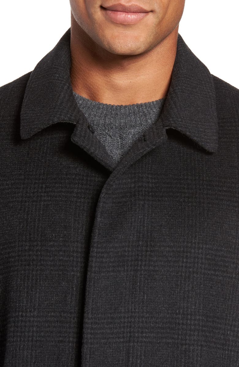 Hart Schaffner Marx Turner Plaid Wool Blend Topcoat, Alternate, color,