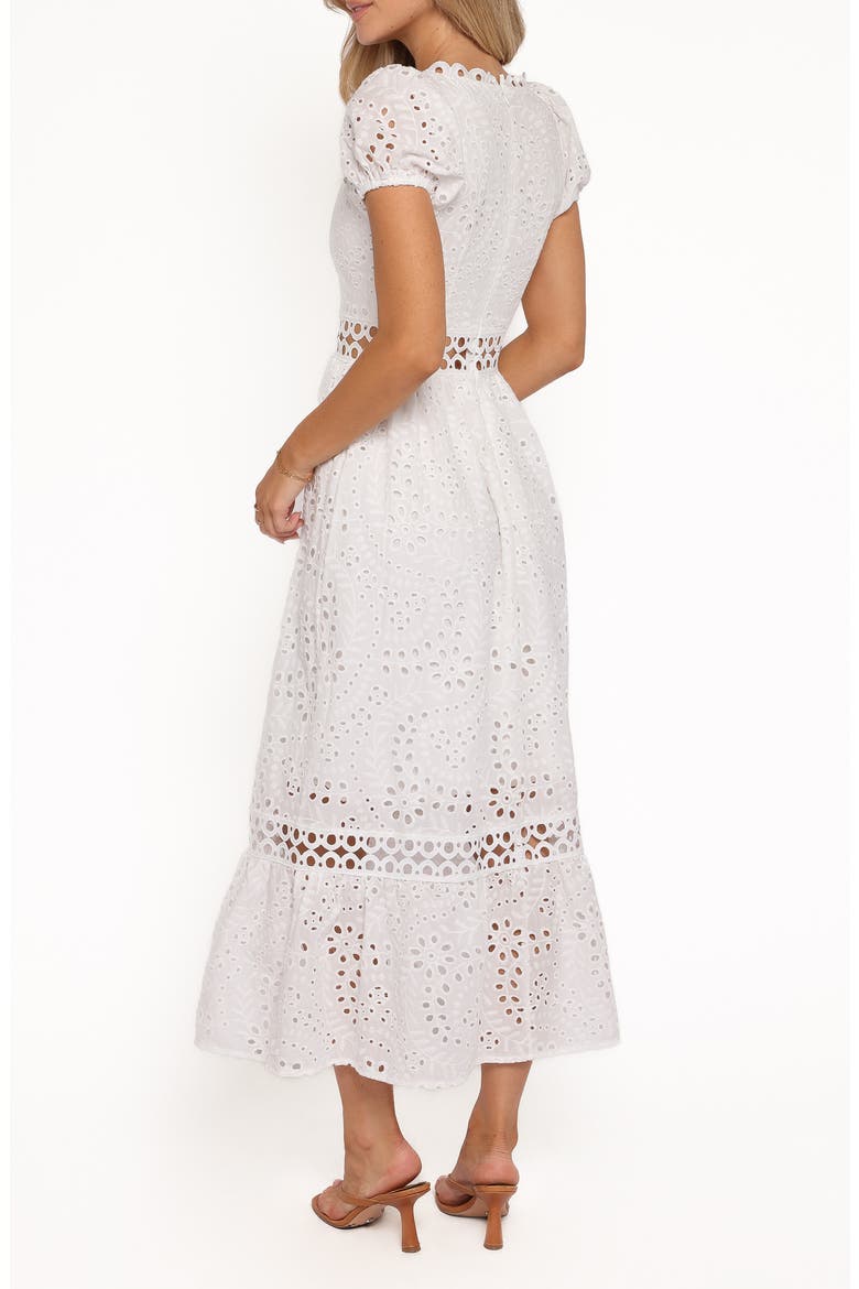 Melania Cotton Eyelet Maxi Dress, Alternate, color, WHITE