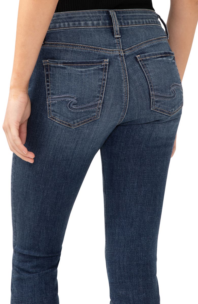 Silver Jeans Co. Suki Curvy Mid Rise Capri Jeans, Alternate, color, Indigo