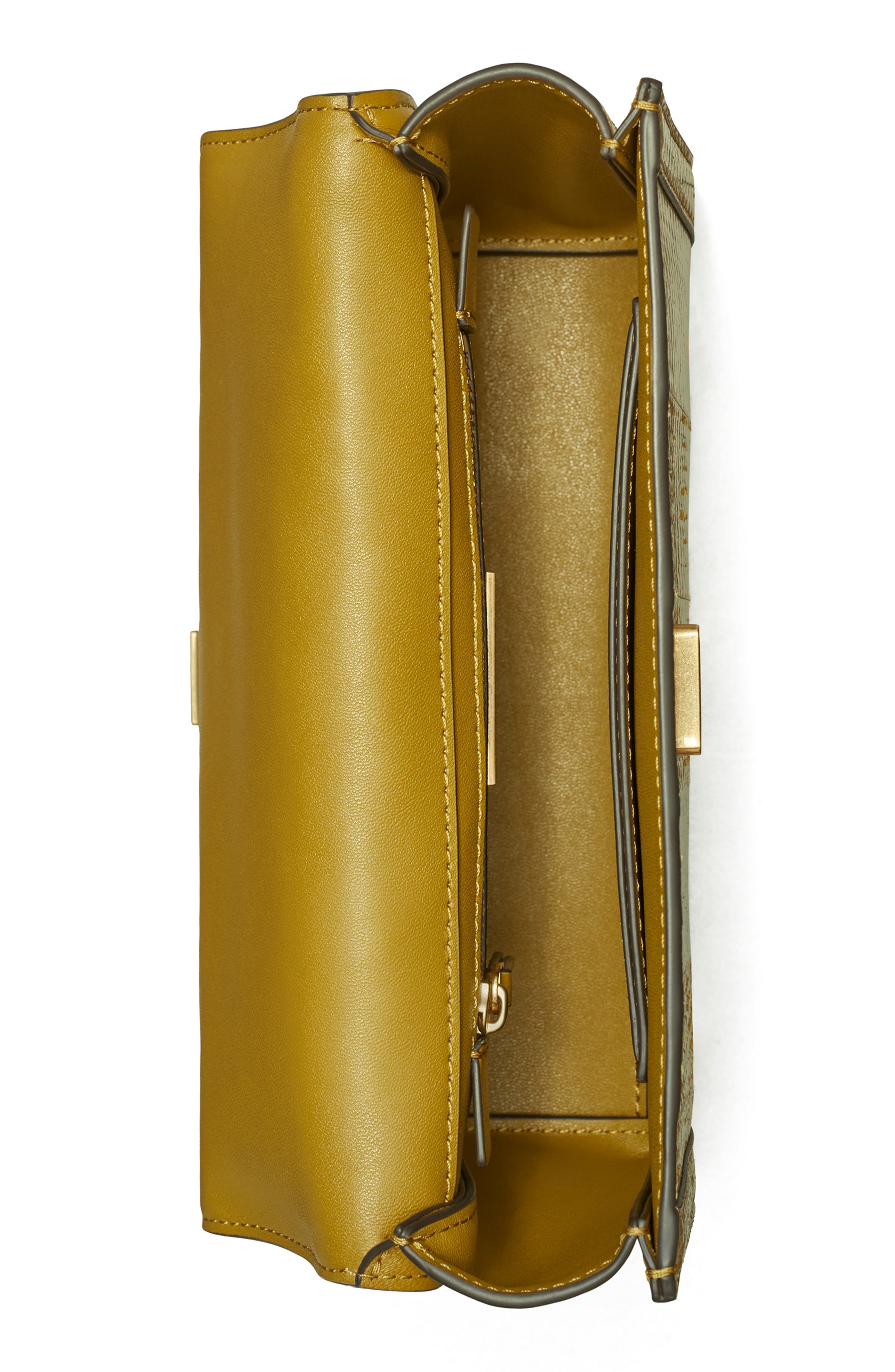 Tory Burch Fleming Snake Print Convertible Leather Shoulder Bag, Alternate, color, 