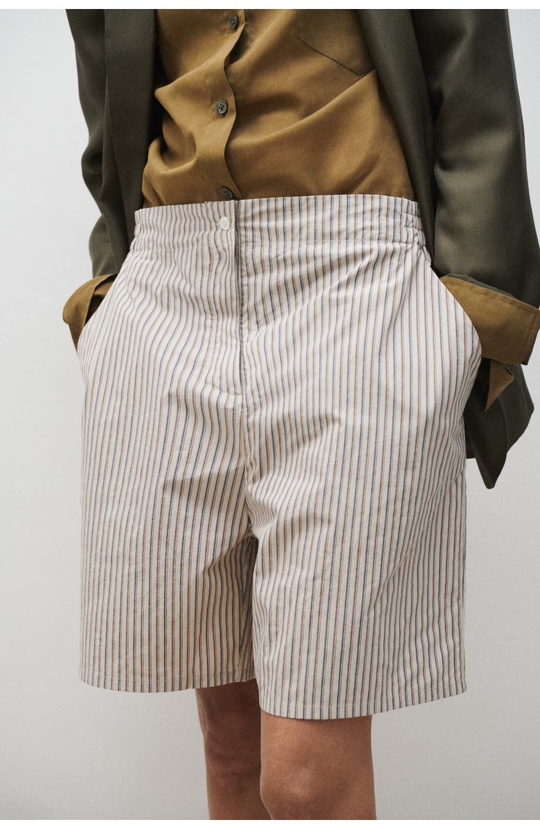 SILK LAUNDRY COTTON BOXERS SLATE STRIPE, Alternate, color, Slate Stripe