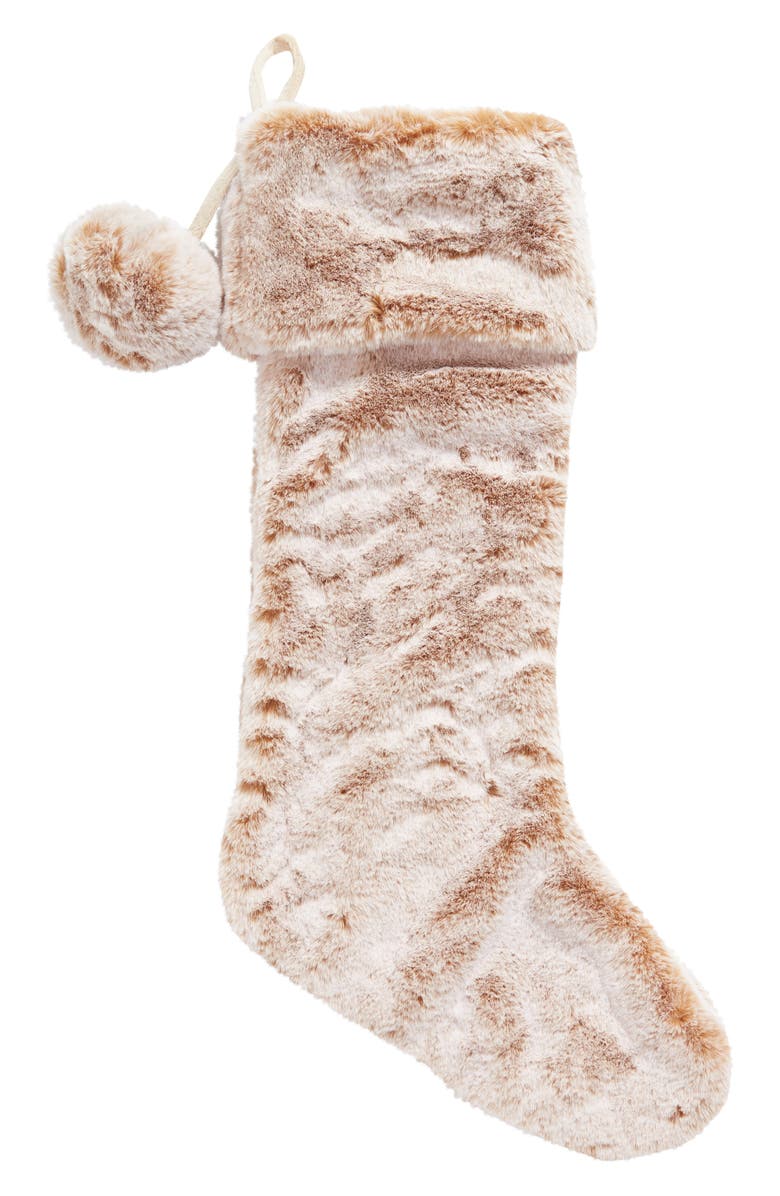 Rachel Parcell Favorite Faux Fur Stocking, Main, color,