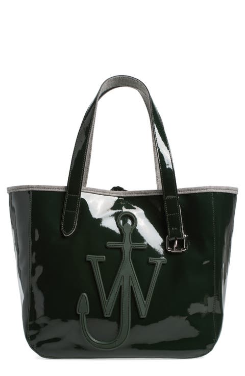 Belt Anchor Logo Coated Denim Tote