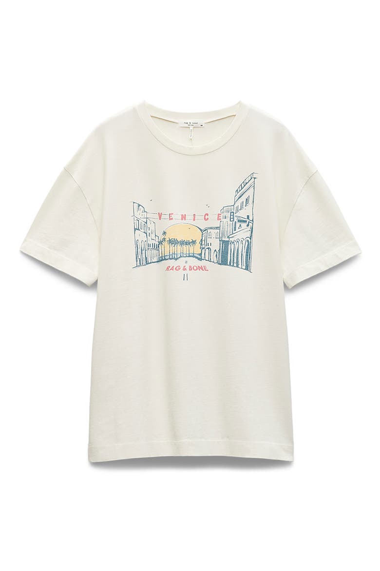 Venice Beach Cotton Graphic T-Shirt, Alternate, color, CHALK