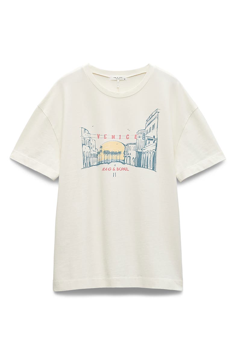 rag & bone Venice Beach Cotton Graphic T-Shirt, Alternate, color, Chalk