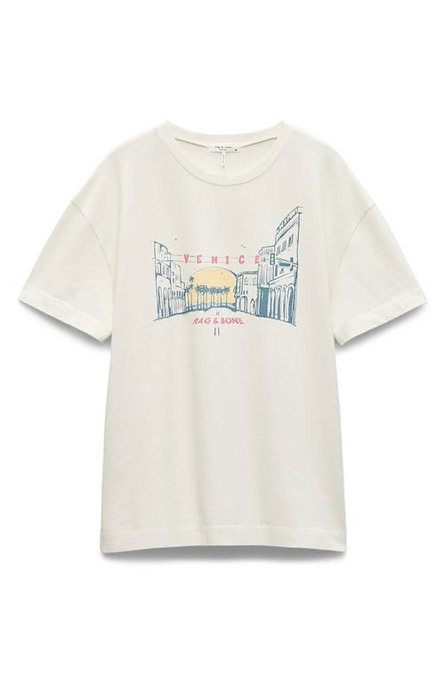Rag & Bone Venice Beach Cotton Graphic T-shirt In White