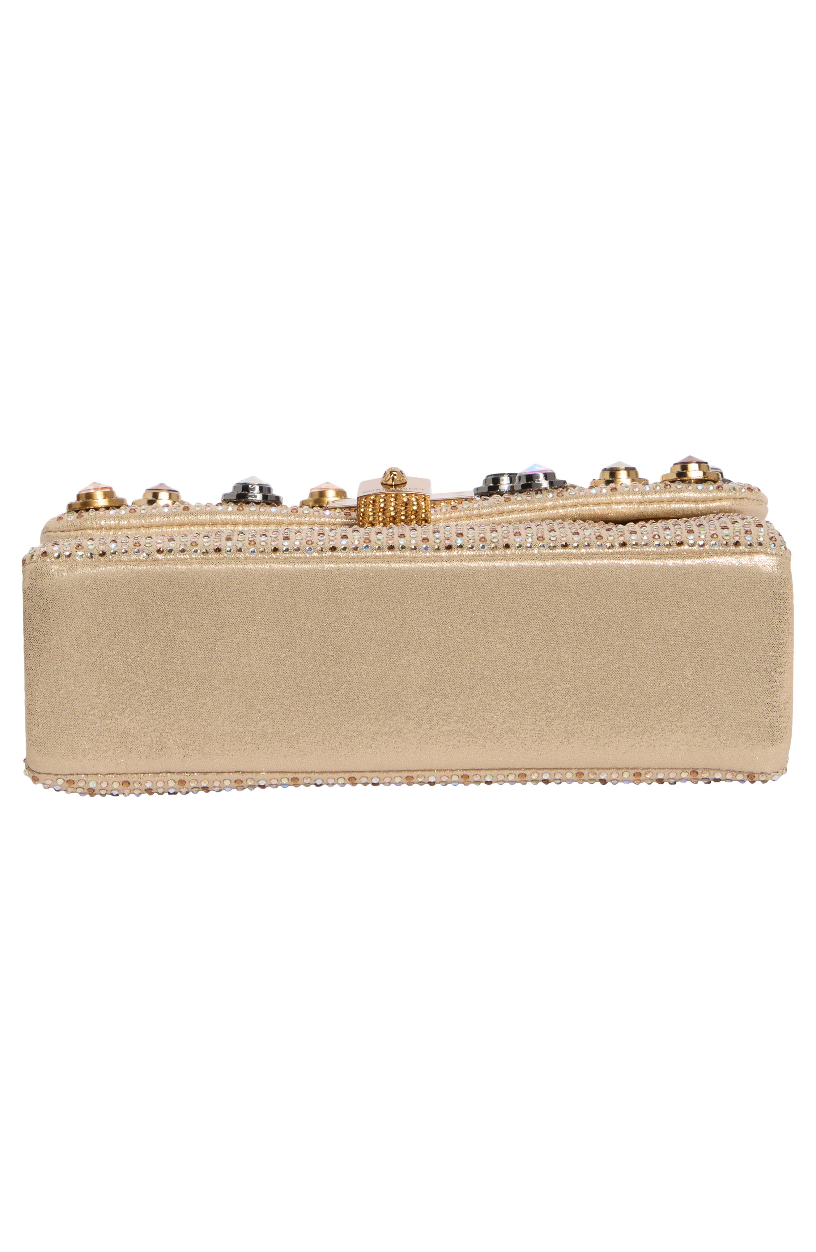 Octavia Mini Brixton Crystal Embellished Crossbody Bag, Alternate, color, GOLD