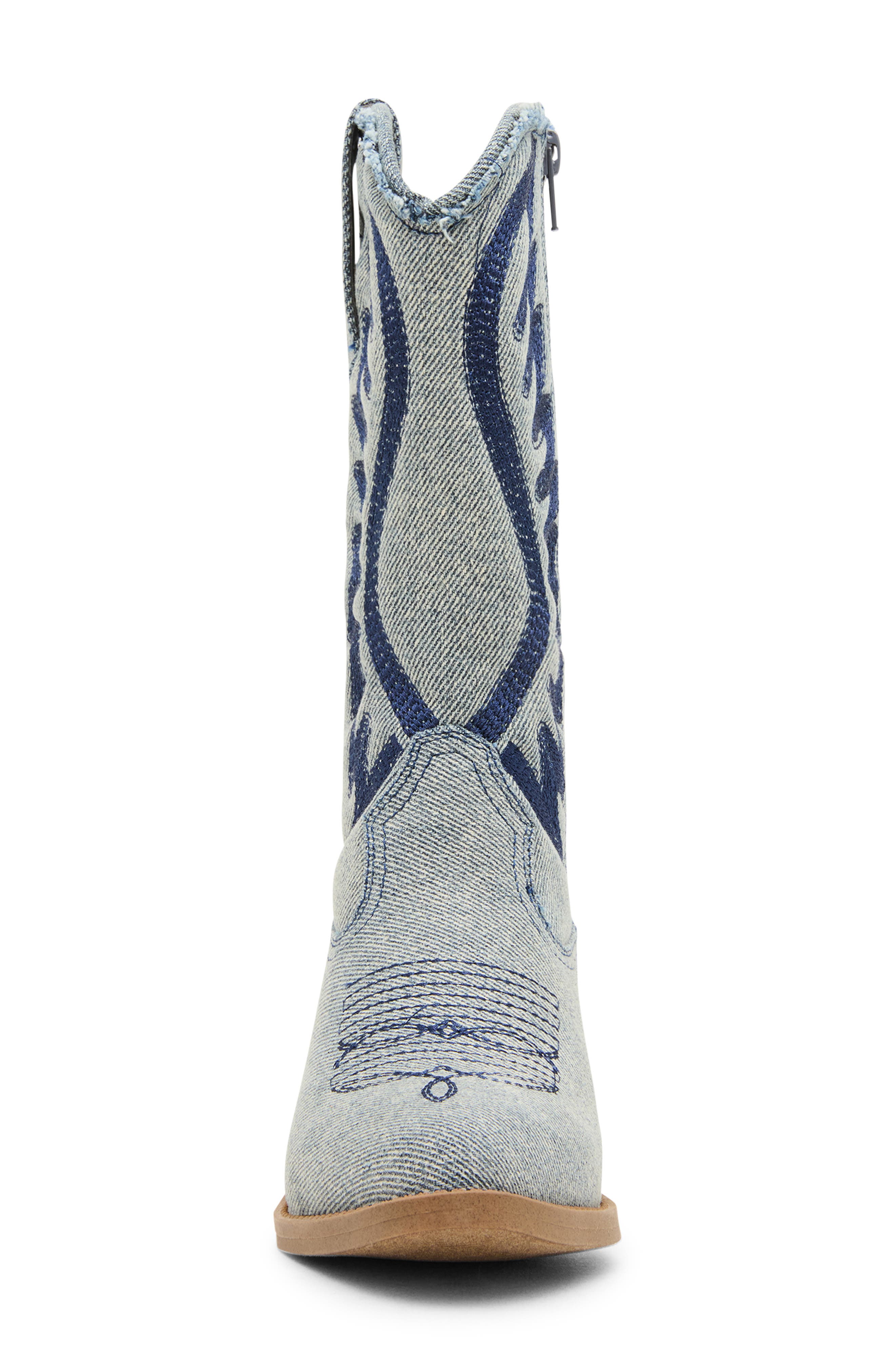 Kids' Jalbany Cowboy Boot, Alternate, color, DENIM