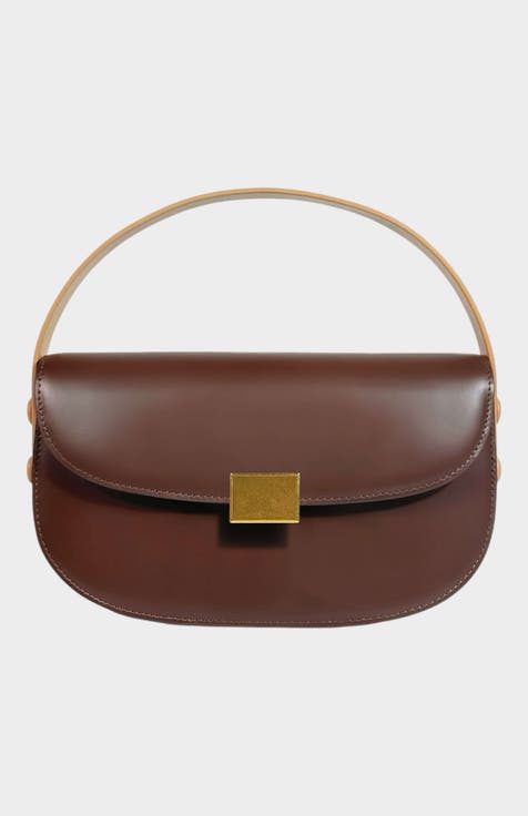 London Genuine Nappa Leather Top Handle Bag