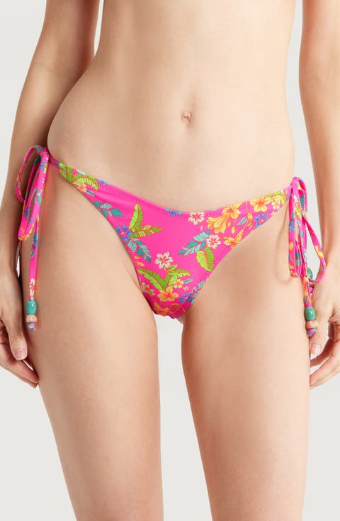Dipped Side Tie Bikini Bottoms