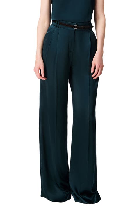 Satin Pleated Trouser