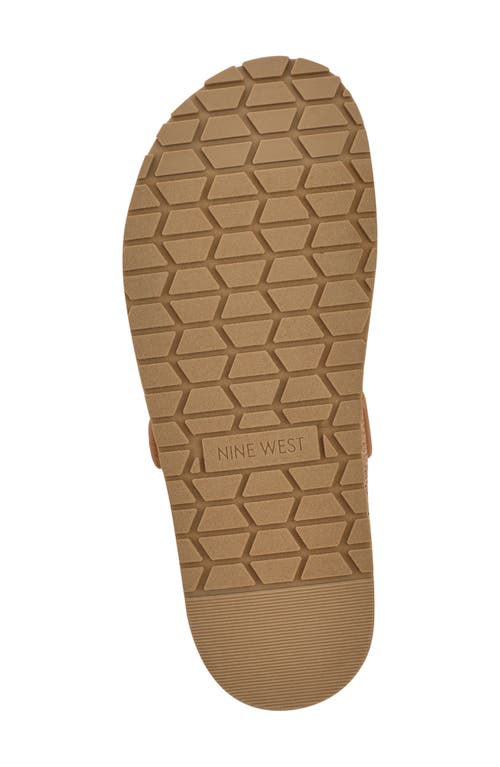 Nine West Heavin Platform Wedge Sandal In Dark Natural