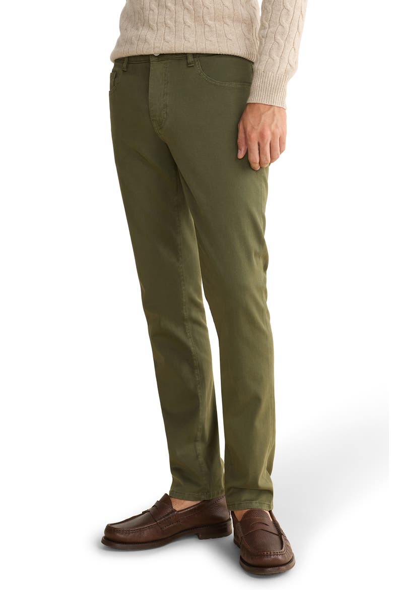AMS Slim Fit Twill Pants, Alternate, color, CLOVER