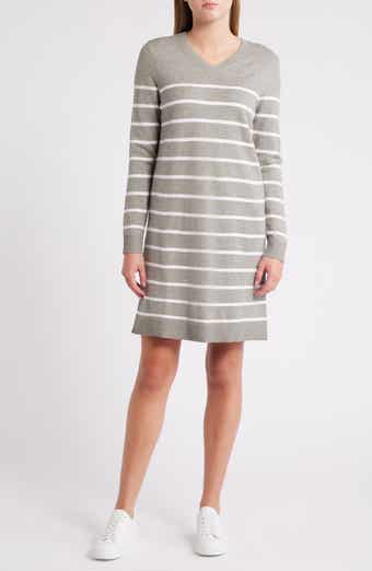 Caslon Half Zip Long Sleeve Sweatshirt Dress