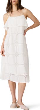 Steve Madden Flavia Lace Trim Midi Dress