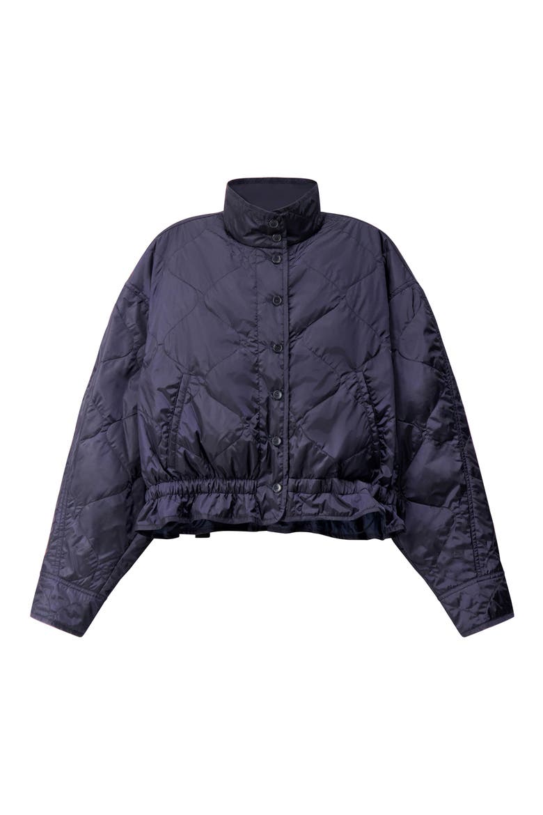 Claudia Quilted Bomber Jacket, Alternate, color, MARITIME NAVY