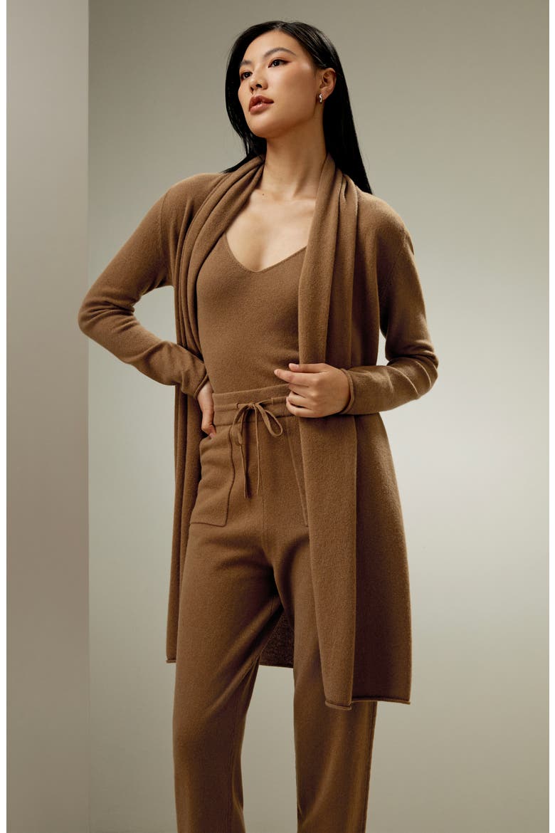 Women's Cashmere Wrap Cardigan, Alternate, color, Toffee